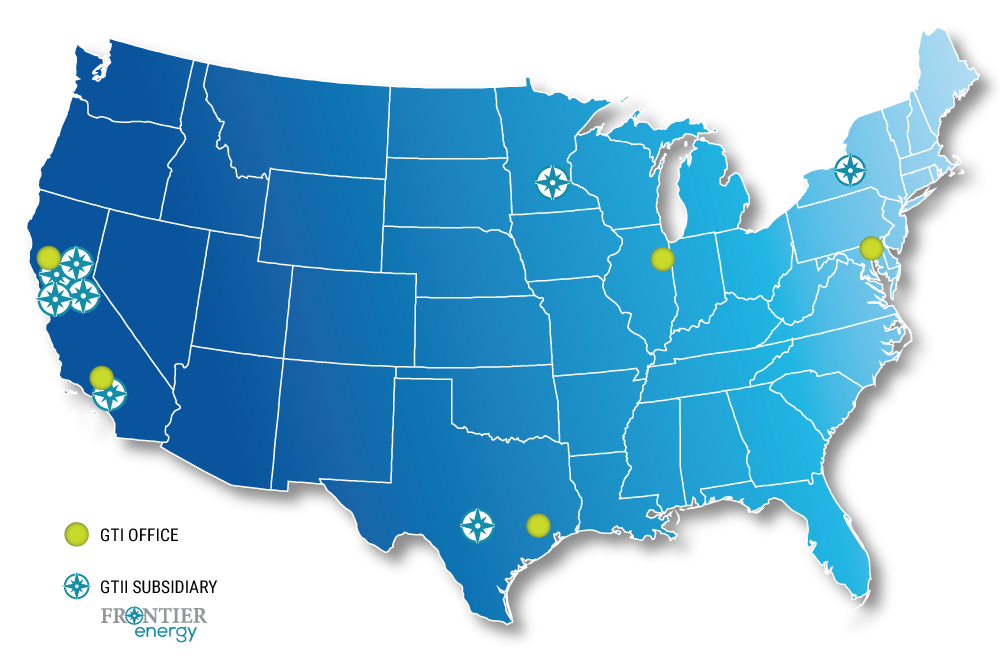 GTI Office Subsidiary Locations Map 9 19 For WEB GTI and subsidiary locations map