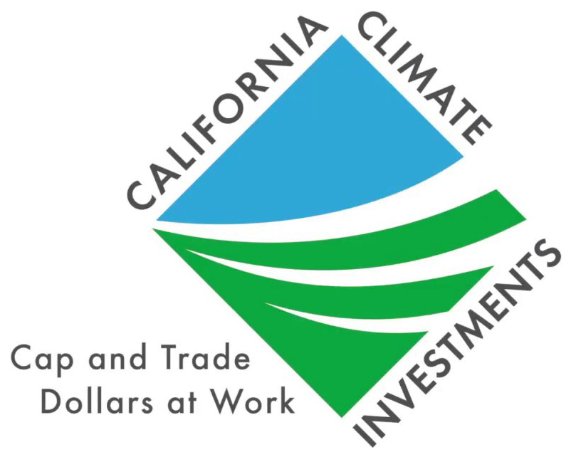 California Climate Investments Logo with Cap and Trade Dollars at Work tagline