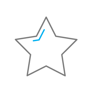 line drawing of star shape representing rewards icon