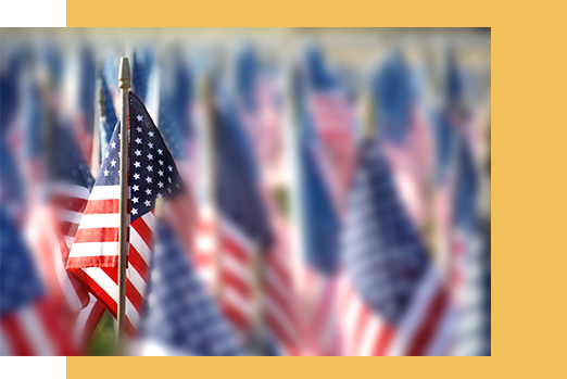 group of American flags