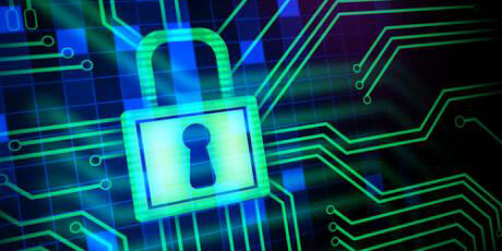 Cybersecurity Lock Rectangle